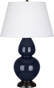 Robert Abbey (MB21X) Double Gourd Table Lamp with Pearl Dupioni Fabric Shade