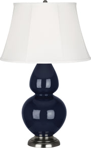 Robert Abbey (MB22) Double Gourd Table Lamp with Ivory Stretched Fabric Shade