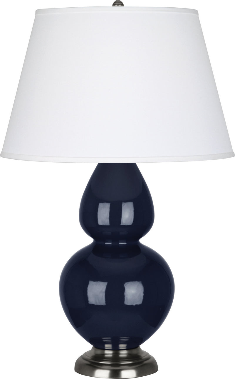 Robert Abbey (MB22X) Double Gourd Table Lamp with Pearl Dupioni Fabric Shade