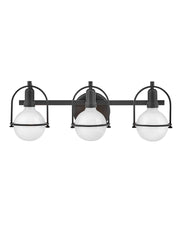 Somerset Three Light Vanity in Black