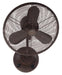 Bellows I Wall Fans in Aged Bronze Textured, Control Knobs