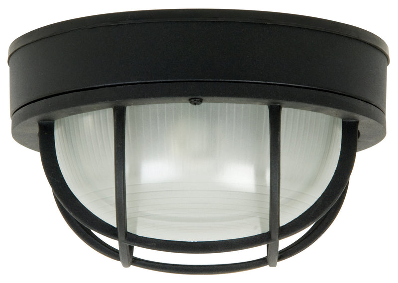 Bulkheads 1-Light Flushmount in Textured Matte Black - Lamps Expo