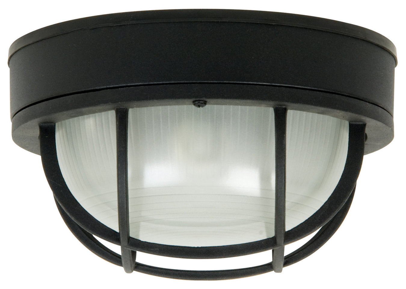 Bulkheads 1-Light Flushmount in Textured Matte Black - Lamps Expo