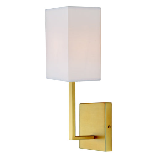 Lyle 1-Light Sconce with Rectangular Shade in Satin Brass