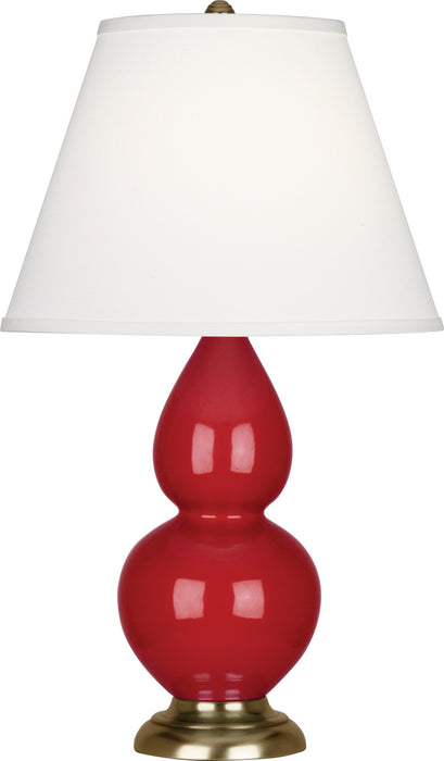 Robert Abbey (RR10X) Small Double Gourd Accent Lamp with Pearl Dupioni Fabric Shade