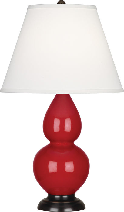 Robert Abbey (RR11X) Small Double Gourd Accent Lamp with Pearl Dupioni Fabric Shade