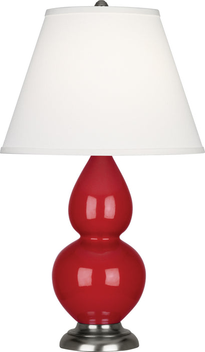Robert Abbey (RR12X) Small Double Gourd Accent Lamp with Pearl Dupioni Fabric Shade