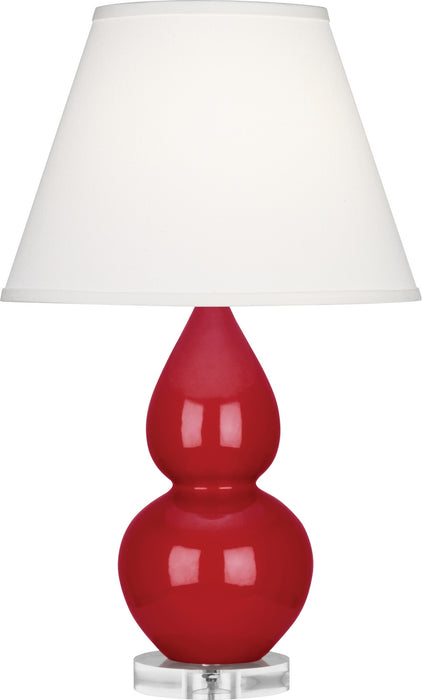Robert Abbey (RR13X) Small Double Gourd Accent Lamp with Pearl Dupioni Fabric Shade