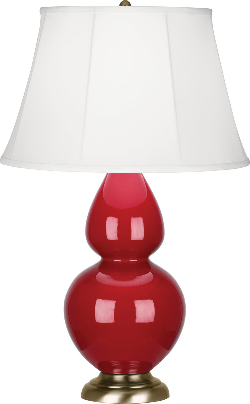 Robert Abbey (RR20) Double Gourd Table Lamp with Ivory Stretched Fabric Shade