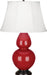 Robert Abbey (RR21) Double Gourd Table Lamp with Ivory Stretched Fabric Shade