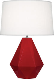 Robert Abbey (RR930) Delta Table Lamp with Oyster Linen Shade