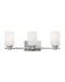 Karlie Three Light Vanity in Brushed Nickel