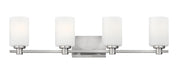 Karlie Four Light Vanity in Brushed Nickel