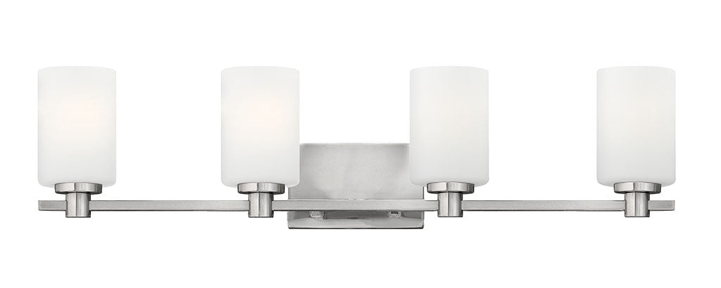 Karlie Four Light Vanity in Brushed Nickel
