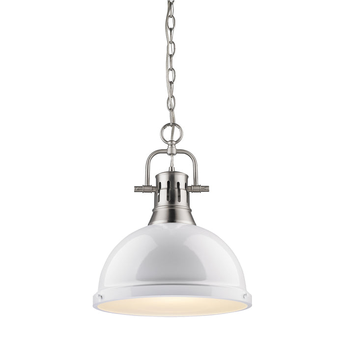 Duncan 1-Light Pendant with Chain in Pewter