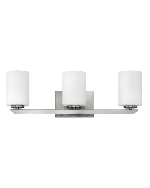 Kyra Three Light Vanity in Brushed Nickel