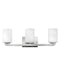 Kyra Three Light Vanity in Polished Nickel