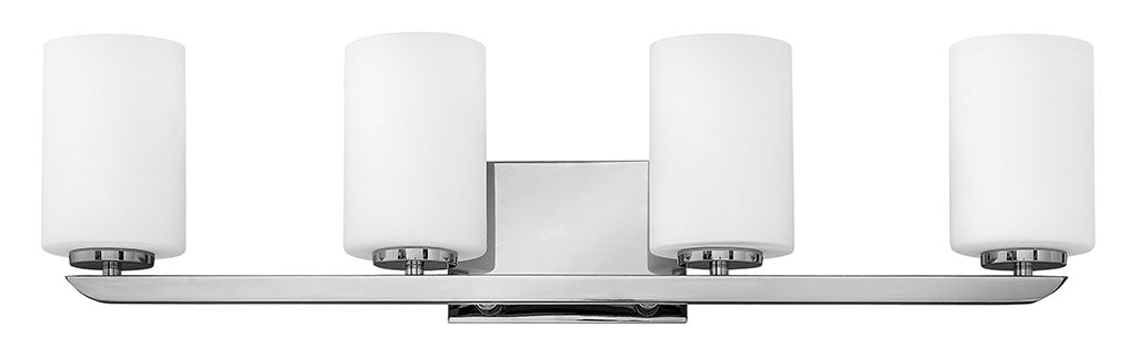 Kyra Four Light Vanity in Polished Nickel