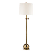 Marshall 1 Light Adjustable Floor Lamp in Vintage Brass