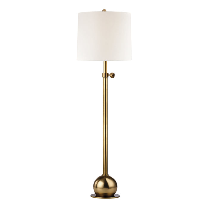 Marshall 1 Light Adjustable Floor Lamp in Vintage Brass