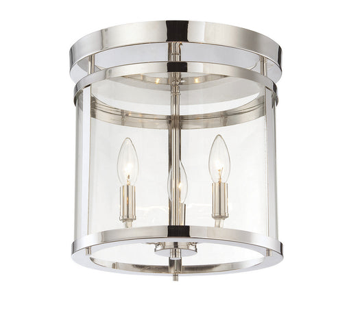 Penrose 3-Light Semi-Flush in Polished Nickel