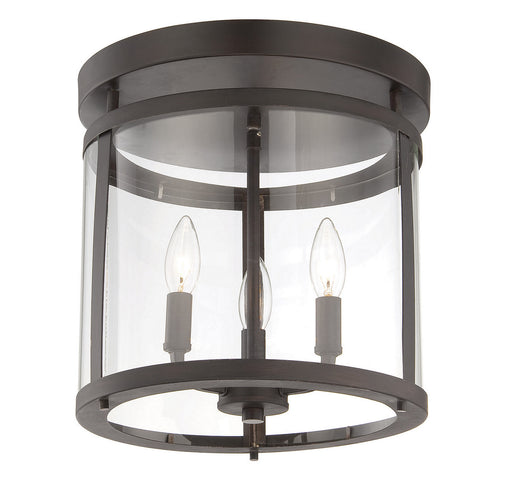 Penrose 3-Light Semi-Flush in English Bronze