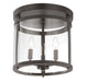 Penrose 3-Light Semi-Flush in English Bronze