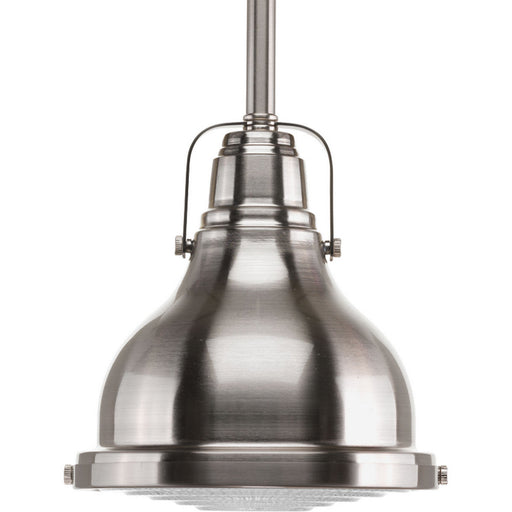 Fresnel Lens 1-Light Mini-Pendant in Brushed Nickel