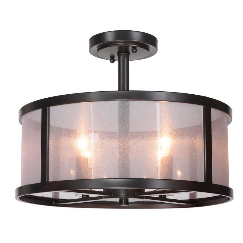 Danbury 4-Light Semi Flush in Matte Black