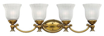 Francoise Four Light Vanity in Burnished Brass