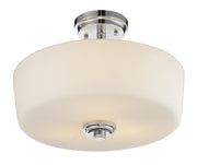 Lamina 3 Light Semi Flush Mount in Chrome