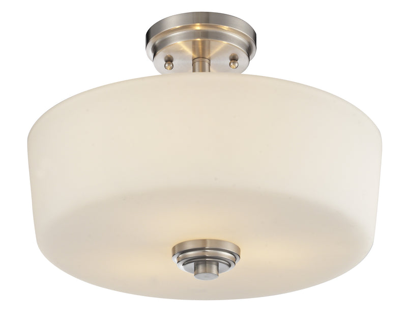 Lamina 3 Light Semi Flush Mount in Brushed Nickel