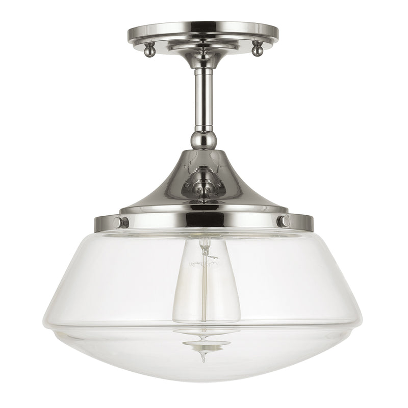 Semi-flush 1 Light Flush & Semi-Flush in Polished Nickel - Lamps Expo
