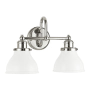 Baxter 2 Light Vanity in Polished Nickel