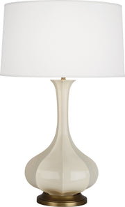 Robert Abbey (BN994) Pike Table Lamp with Pearl Dupoini Fabric Shade
