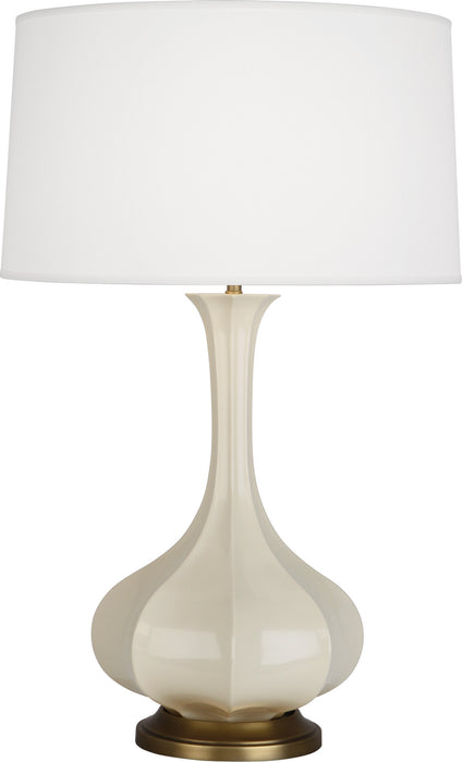 Robert Abbey (BN994) Pike Table Lamp with Pearl Dupoini Fabric Shade