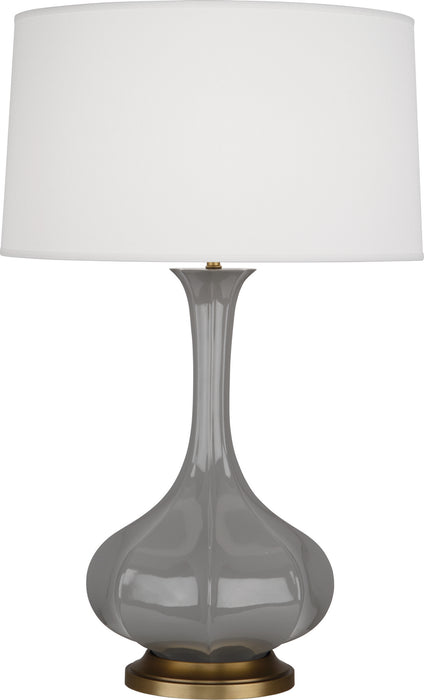 Robert Abbey (ST994) Pike Table Lamp with Pearl Dupoini Fabric Shade
