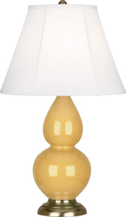 Robert Abbey (SU10) Small Double Gourd Accent Lamp with Ivory Stretched Fabric Shade