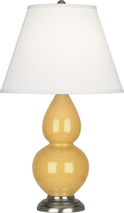 Robert Abbey (SU12X) Small Double Gourd Accent Lamp with Pearl Dupioni Fabric Shade