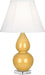 Robert Abbey (SU13) Small Double Gourd Accent Lamp with Ivory Stretched Fabric Shade