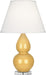 Robert Abbey (SU13X) Small Double Gourd Accent Lamp with Pearl Dupioni Fabric Shade
