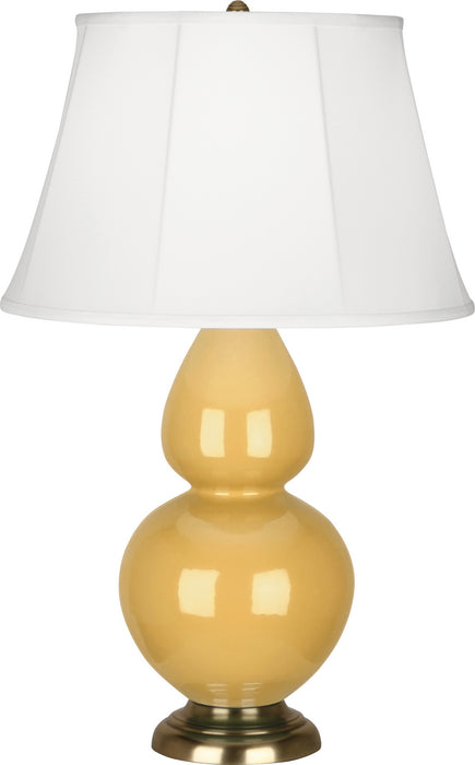 Robert Abbey (SU20) Double Gourd Table Lamp with Ivory Stretched Fabric Shade