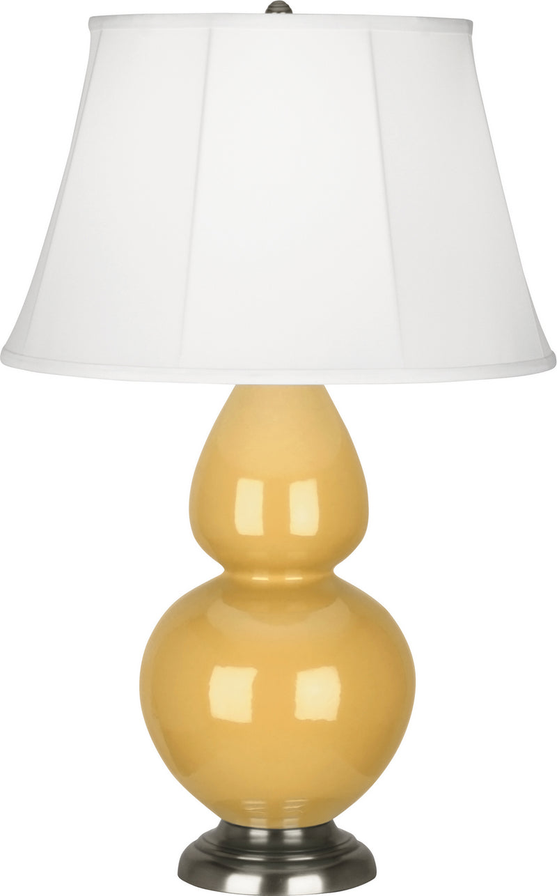Robert Abbey (SU22) Double Gourd Table Lamp with Ivory Stretched Fabric Shade