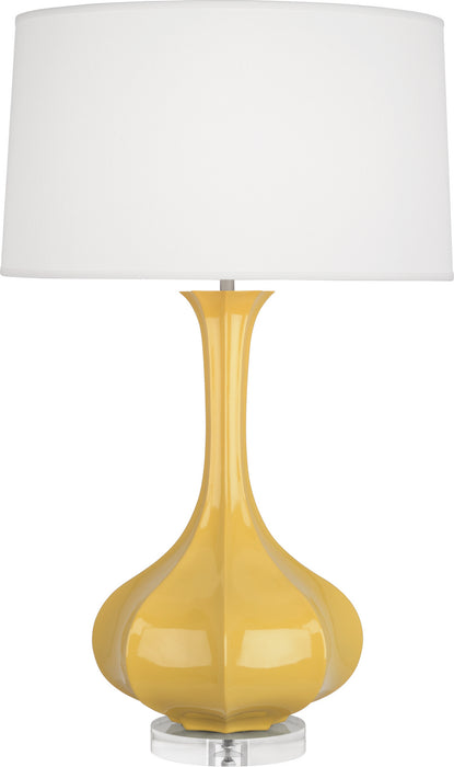 Robert Abbey (SU996) Pike Table Lamp with Pearl Dupoini Fabric Shade