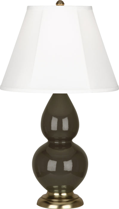Robert Abbey (TE10) Small Double Gourd Accent Lamp with Ivory Stretched Fabric Shade