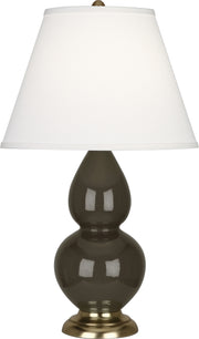 Robert Abbey (TE10X) Small Double Gourd Accent Lamp with Pearl Dupioni Fabric Shade