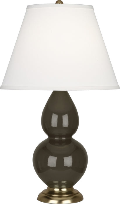 Robert Abbey (TE10X) Small Double Gourd Accent Lamp with Pearl Dupioni Fabric Shade