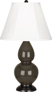 Robert Abbey (TE11) Small Double Gourd Accent Lamp with Ivory Stretched Fabric Shade