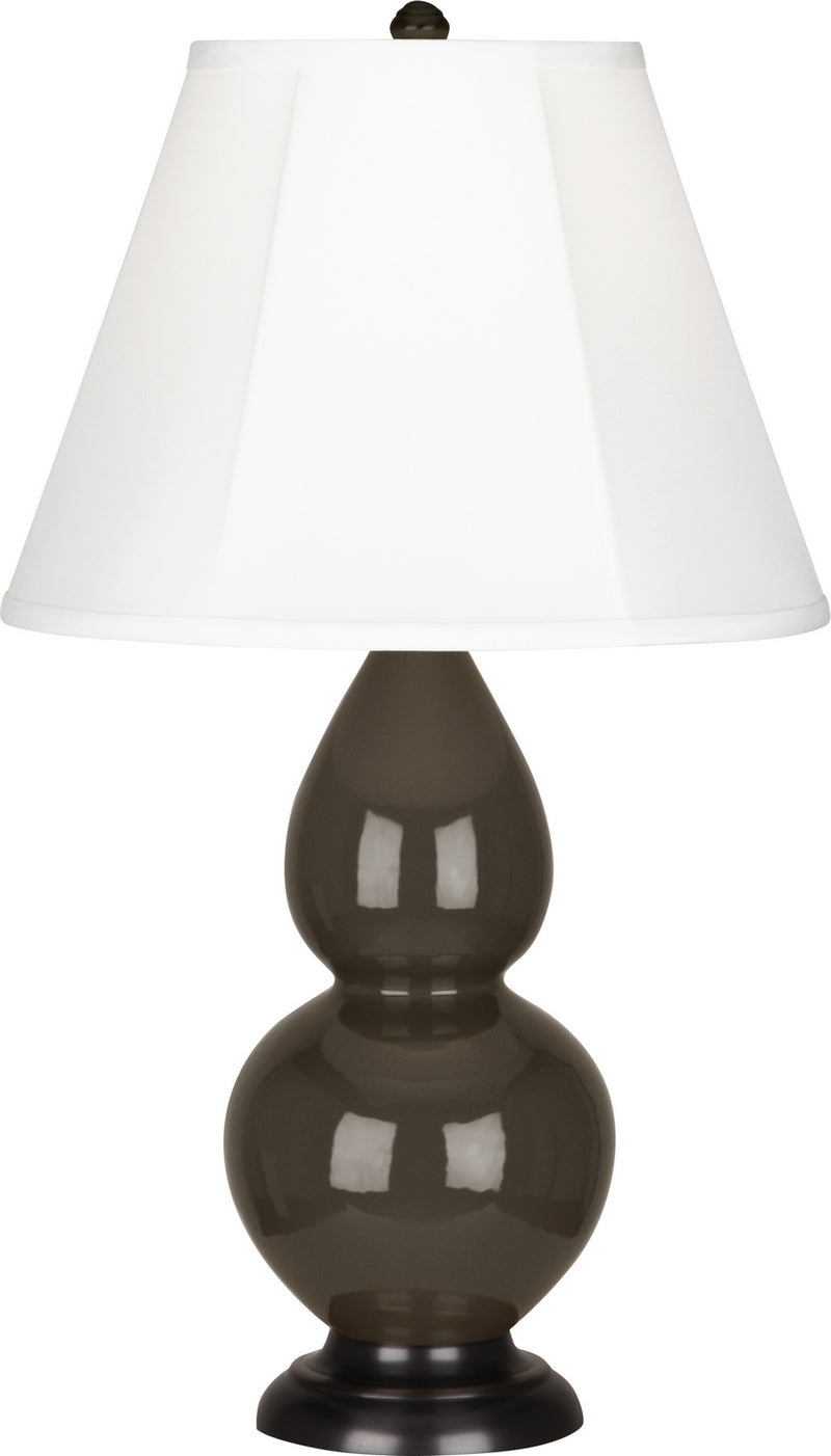 Robert Abbey (TE11) Small Double Gourd Accent Lamp with Ivory Stretched Fabric Shade