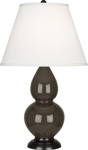 Robert Abbey (TE11X) Small Double Gourd Accent Lamp with Pearl Dupioni Fabric Shade